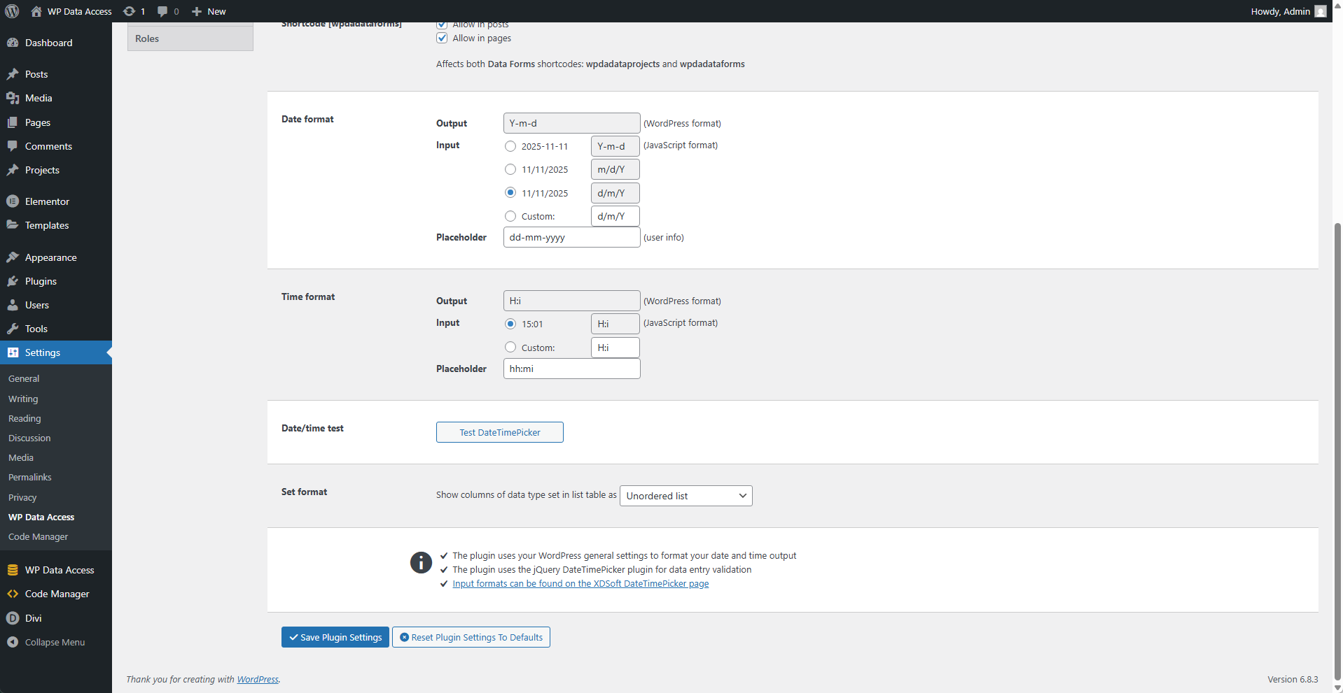 Plugin Settings - Legacy Tools - Plugin