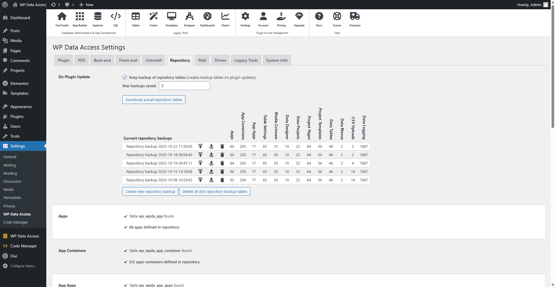 Plugin Settings - Repository